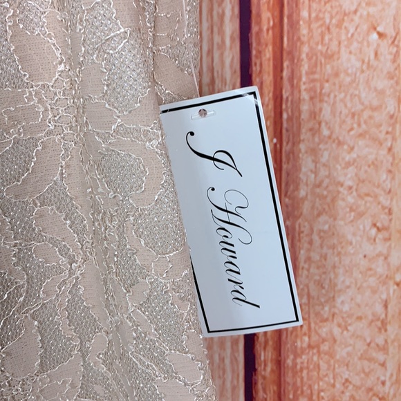 J. Howard Blush Shimmer Sleeveless Midi Dress 1690 - Picture 7 of 8